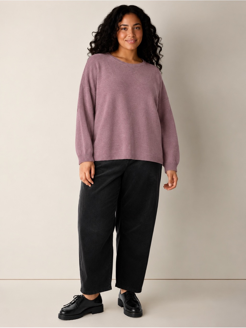 Light Purple Eileen Fisher Crewneck Sweater Size XL